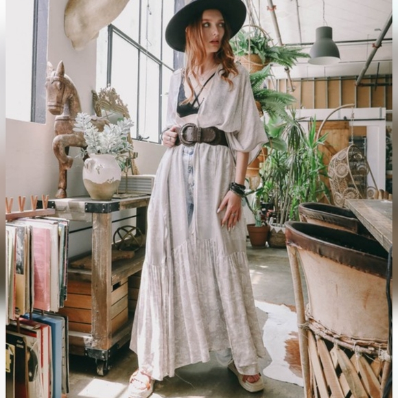 New Boho Paisley Tapestry Long Duster Kimono - Picture 4 of 4